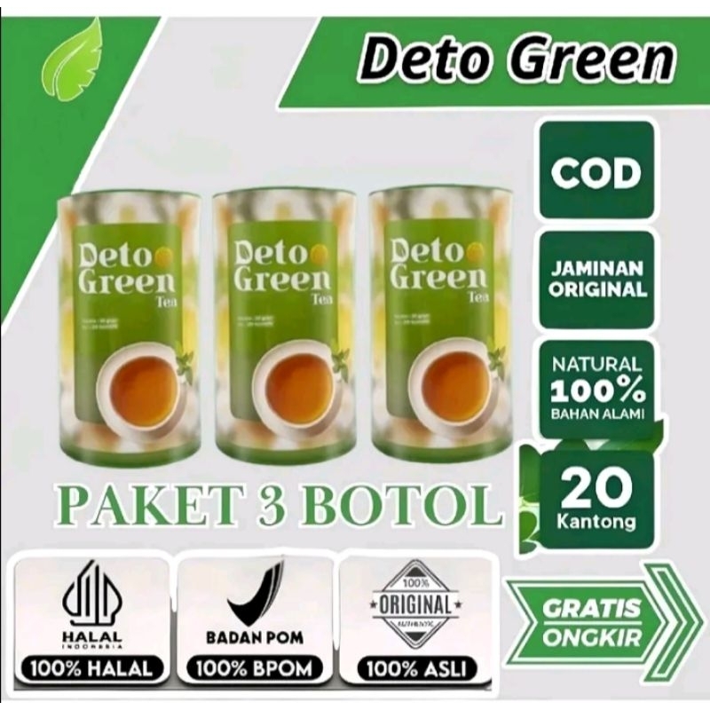

(TERLARIS) PROMO 3 BOTOL DETOGREEN TEH KESEHATAN PENCERNAAN