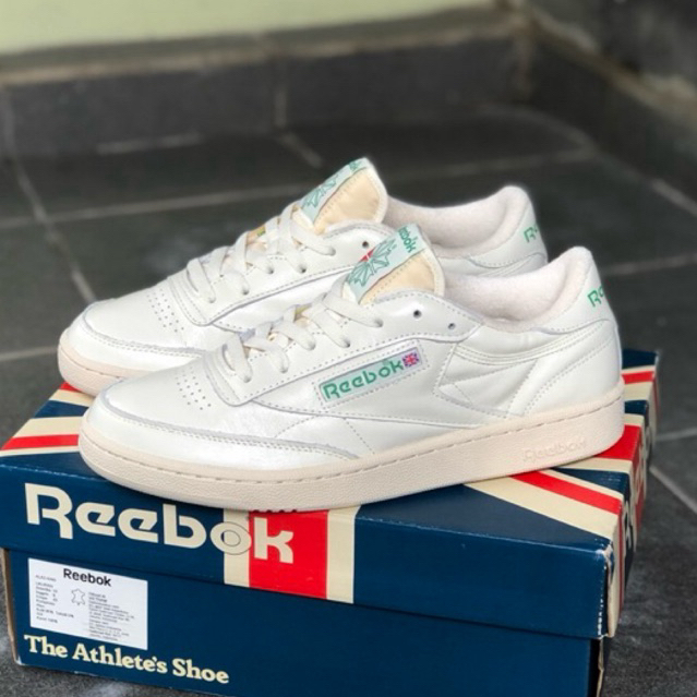 REEBOK CLASSIC CLUB C 85 1985 TV VINTAGE WHITE GREEN ORIGINAL