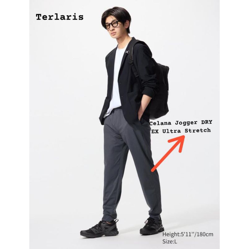 Celana Jogger Dry Ex Ultra Stretch Olahraga Pria Unisex UNIQLO ORIGINAL Terlaris