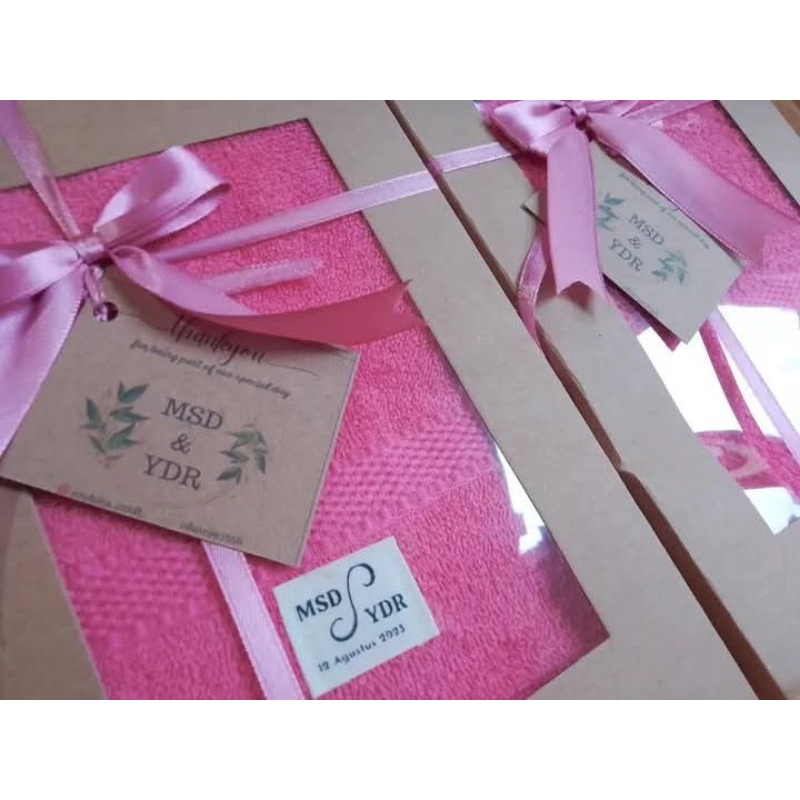 souvenir handuk packaging box