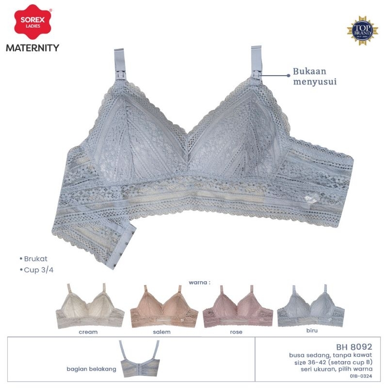 Bra BH menyusui sorex 8092 tanpa kawat kait 4