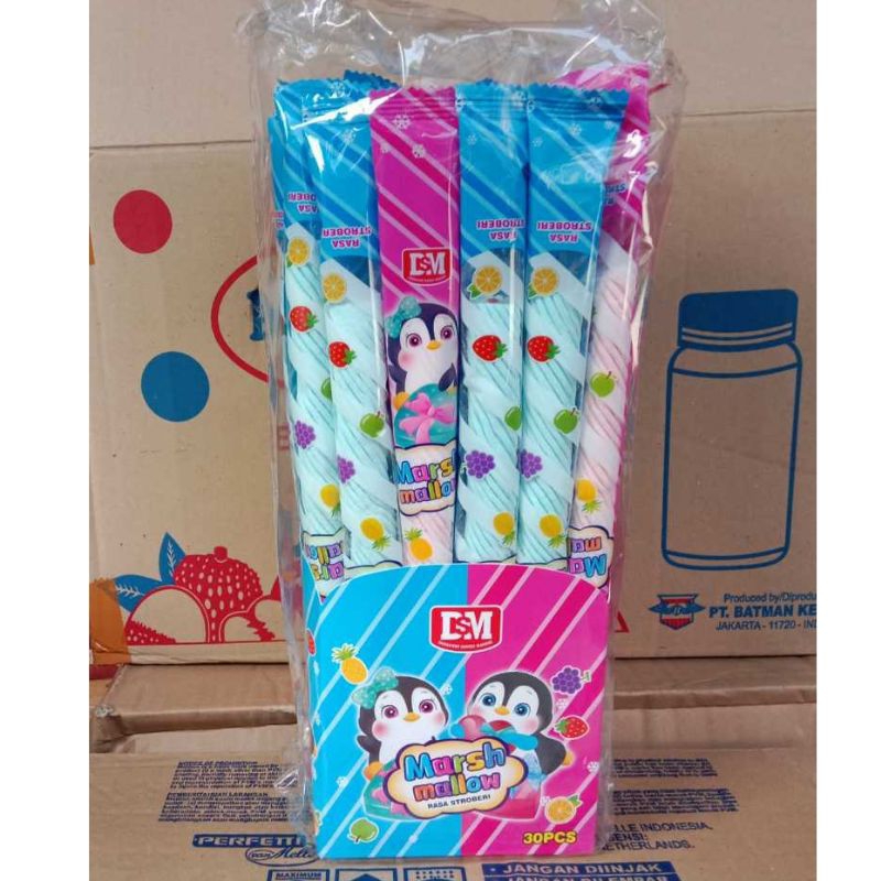 

Marsh Mallow Rasa Stroberi 1000 - isi 30 pcs