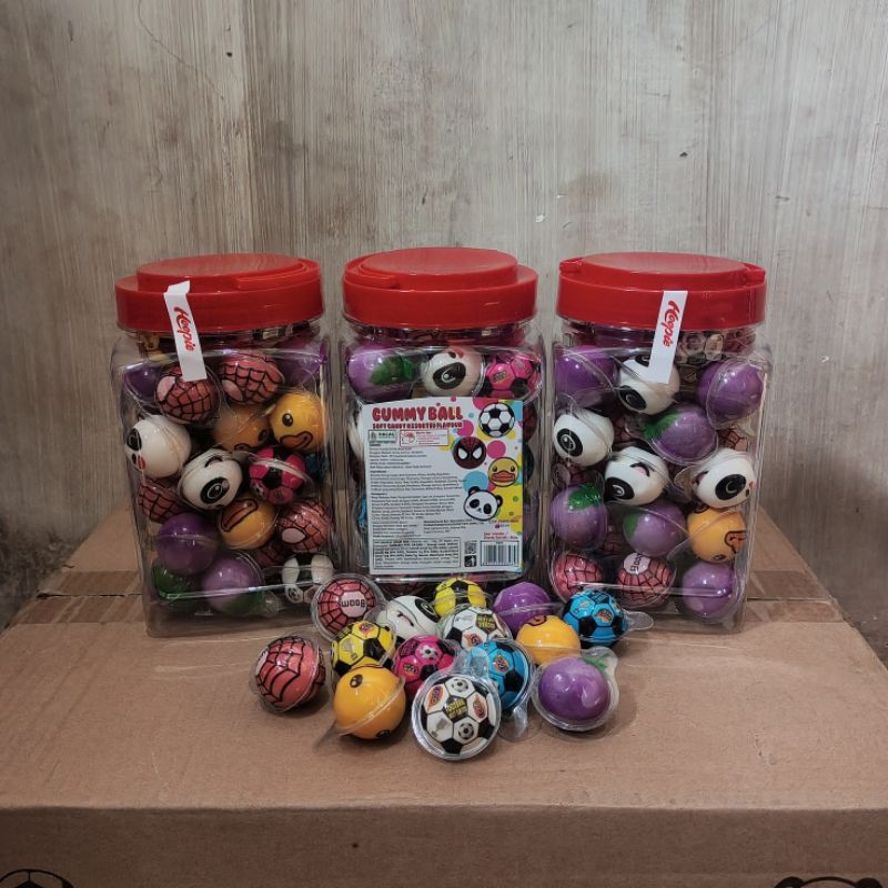 

GUMMY BALL permen lunak bola mata besar 1toples isi 50pcs