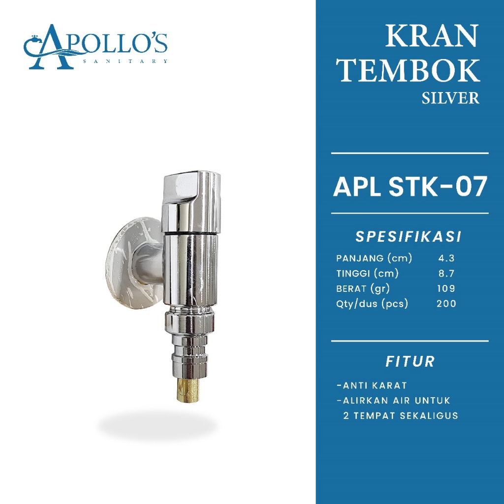 KRAN AIR MESIN CUCI OTOMATIS/ KRAN TEMBOK SINGLE/ KRAN TAMAN/ KRAN AIR SILVER/ KRAN 1/2"