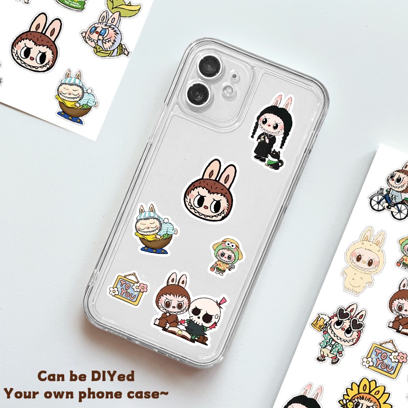

Monster LABUBU Stiker ins Stiker Kartun Aesthetic Stiker Anti Air Stikers Berperekat Waterproof