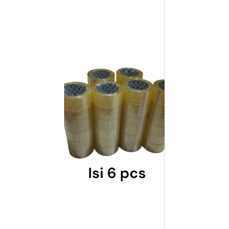 

(isi 6 pcs) Lakban Bening ABC Tape 90 yard 48 cm