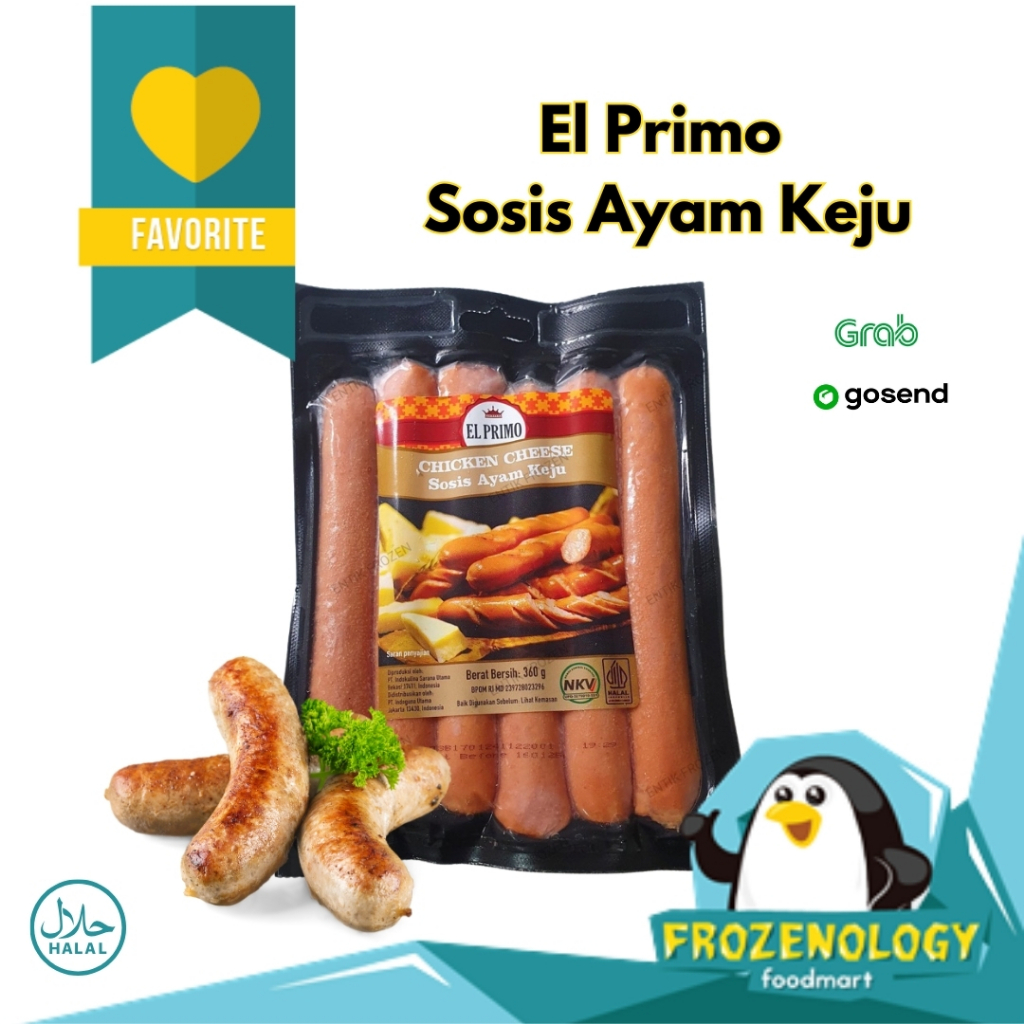 

Sosis Ayam Keju | El Primo Chicken Sausage Cheese Bratwurst 360gr