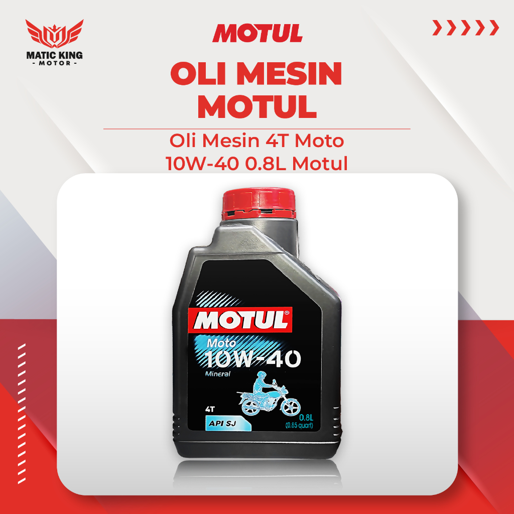 Motul Oli Mesin Moto 10W-40 4T JASO MA2 API SJ 800 ml