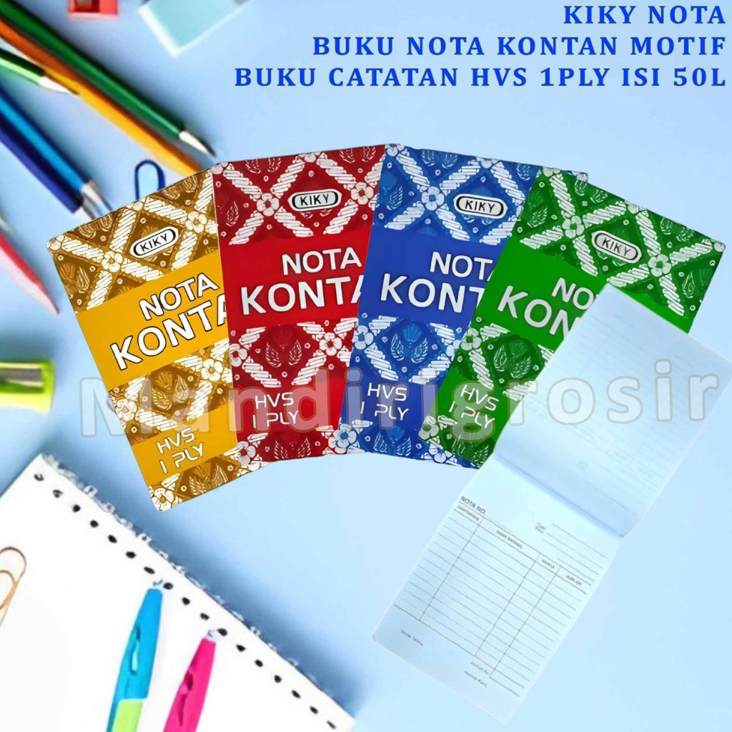 

Buku Catatan Nota * Kiky * Catatan Nota Kontan Hvs * 1ply Isi 50 Lembar