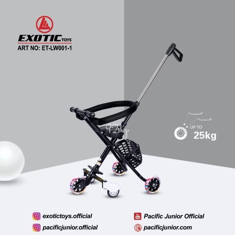 Stroller Exotic toys ART NO : ET-LW001-1 up to 25 kg | stroller roda tiga | stroller baby Exotic bla