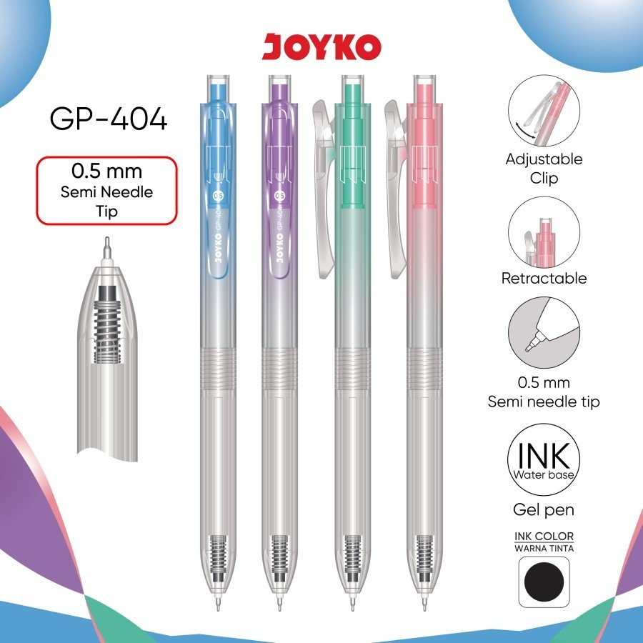 

oyko Gel Pen Pulpen Pena GP-404 0.5 mm