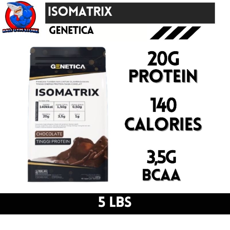 Genetica ISOMATRIX 2.2 Kg Whey Protein 5 Lbs Tinggi Protein Halal BPOM