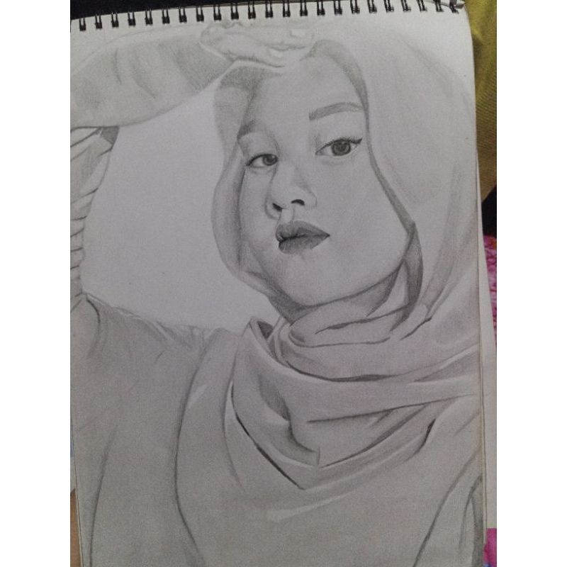 

jasa gambar realis hitam putih ukuran A5