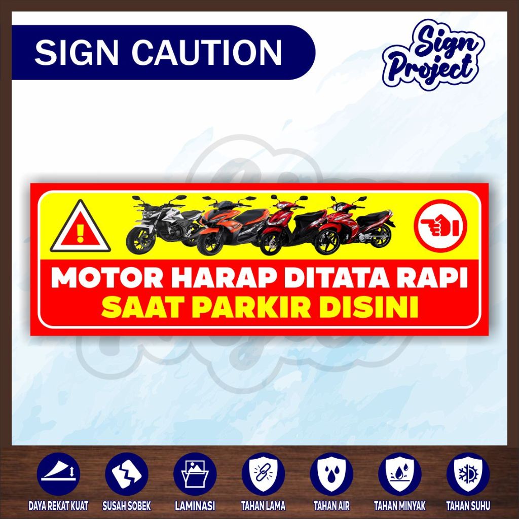 

SIGN STIKER/Stiker Motor Harap ditata Rapi saat parkir disini - Kost - kantor - rumahsakit -rumahmakan-warung/Stiker Motor Harap Di Tata Rapi Saat Parkir