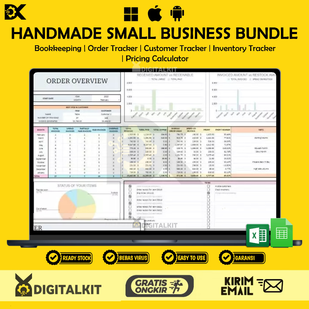 [T0072] Handmade Small Business Bundle | Pencatatan Keuangan UMKM