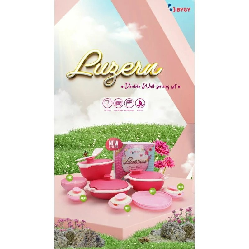 LUZERN SERVING SET 6PCS GRUVY prasmanan set luzern tempat penyimpan makanan set luzern bascom set