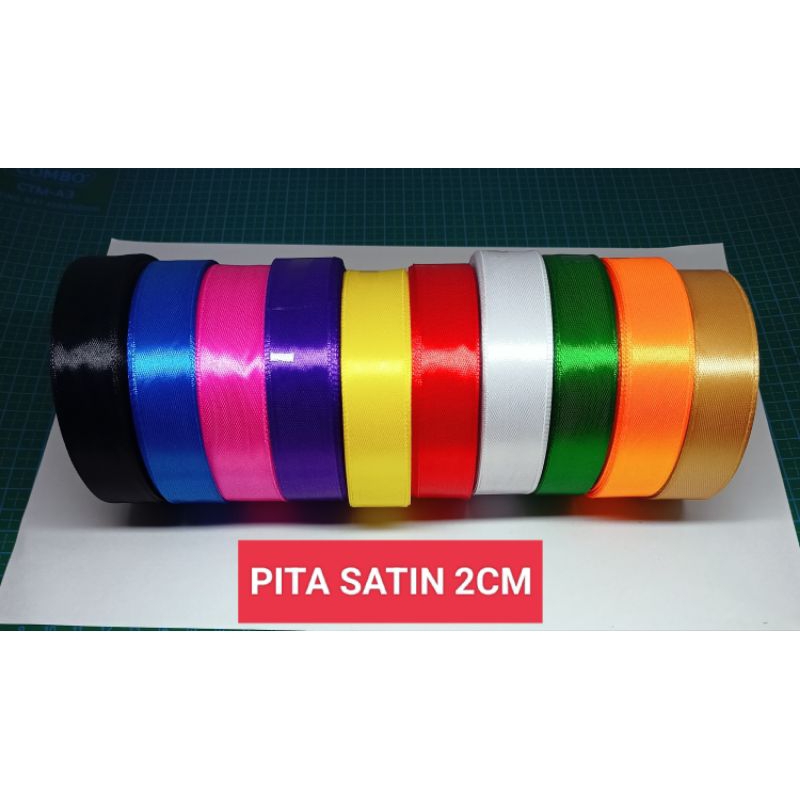 

pita satin 3/4inchi / lebar:2cm ( isi:20yard / 25yard )