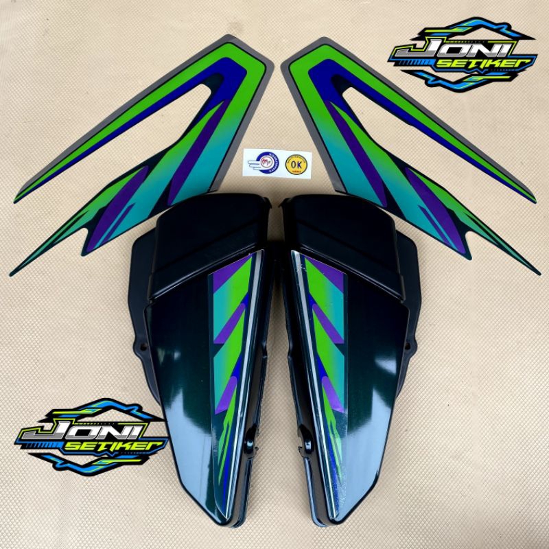 COVER BOK AKI RX KING HIJAU BOTOL FULLSET STRIPING HIJAU 97 TEPONG AKI RX KING HIJAU BOTOL BOK AKI R