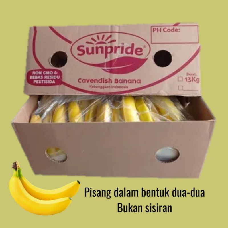 

Buah Pisang Cavendish Banana Sunpride Sunfresh Perbox 13kg