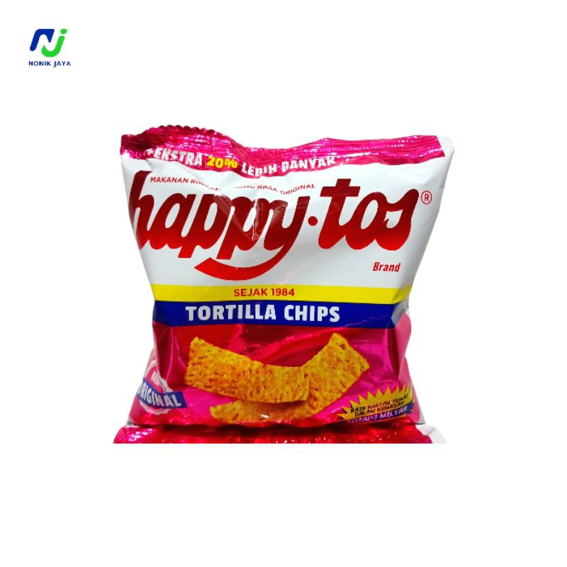 

( SNACK BERHADIAH ) Happy Tos Tortilla Chips Original Renteng Isi 10 Pcs@25g