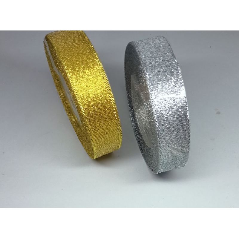 

pita metalik emas / perak 3/4inchi / lebar:2cm ( isi:25yard )