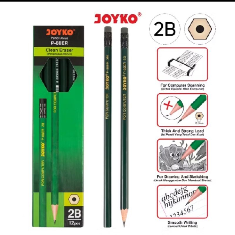 

(12 pcs) pensil Joyko 2B