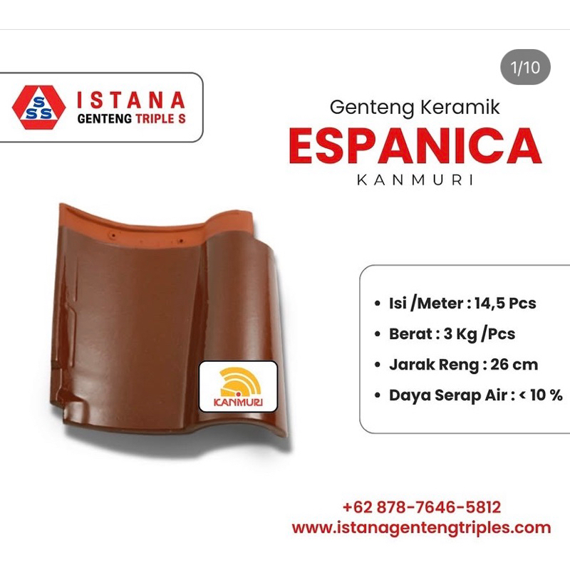 Genteng Keramik Kanmuri Espanica Natural
