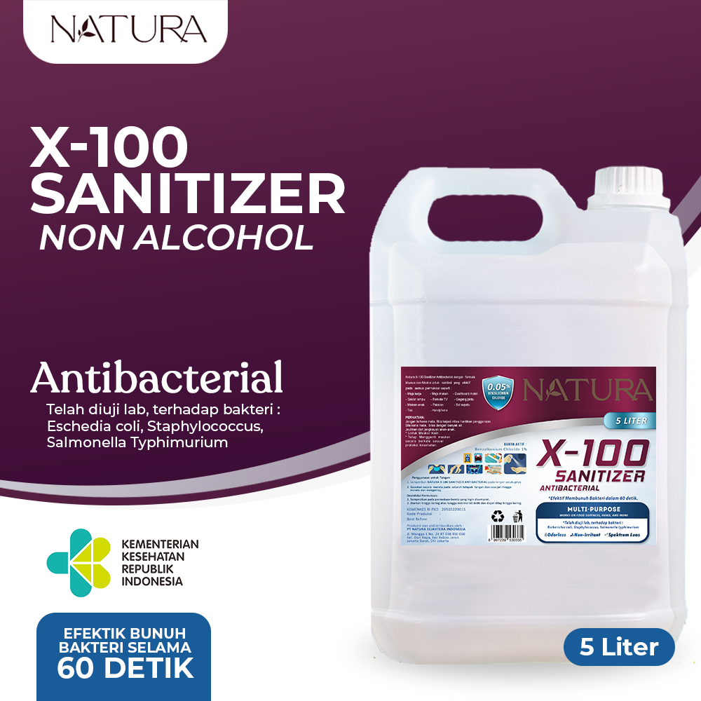 Sanitizer Disinfectant X-100 5 Liter / Hand Sanitizer Non Alkohol 5 Liter