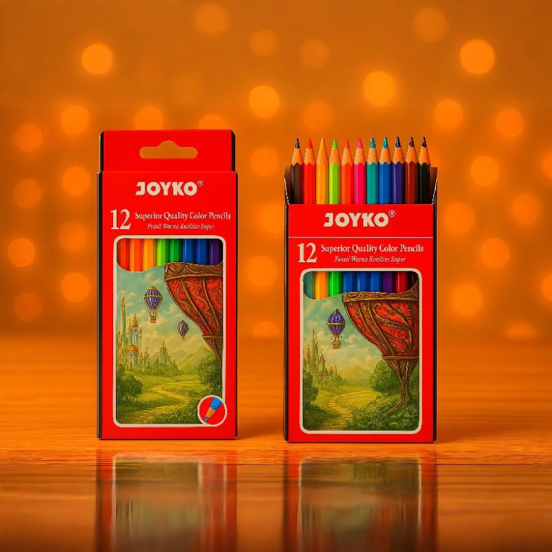 

Pensil warna isi 12 warna superior quality hexagon premium 1 PACK — Original JOYKO Termurah dishopee