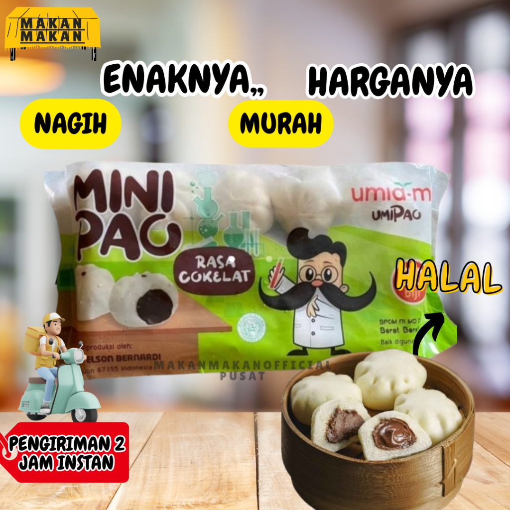 

Umiami Mini Pao Daging Sapi 480gr, Bakpao Mini isi 30 Halal