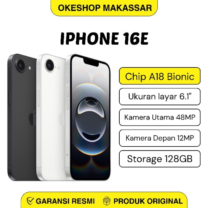 Apple iPhone 16e 128GB - Garansi Resmi