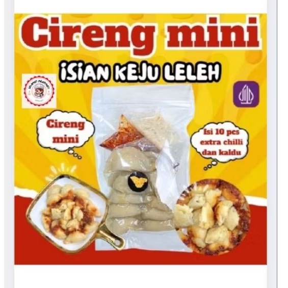 

1 Pack isi 10 pcs Cireng Mini Keju Leleh Free Bumbu Chili Oil + Kaldu Food Frozen