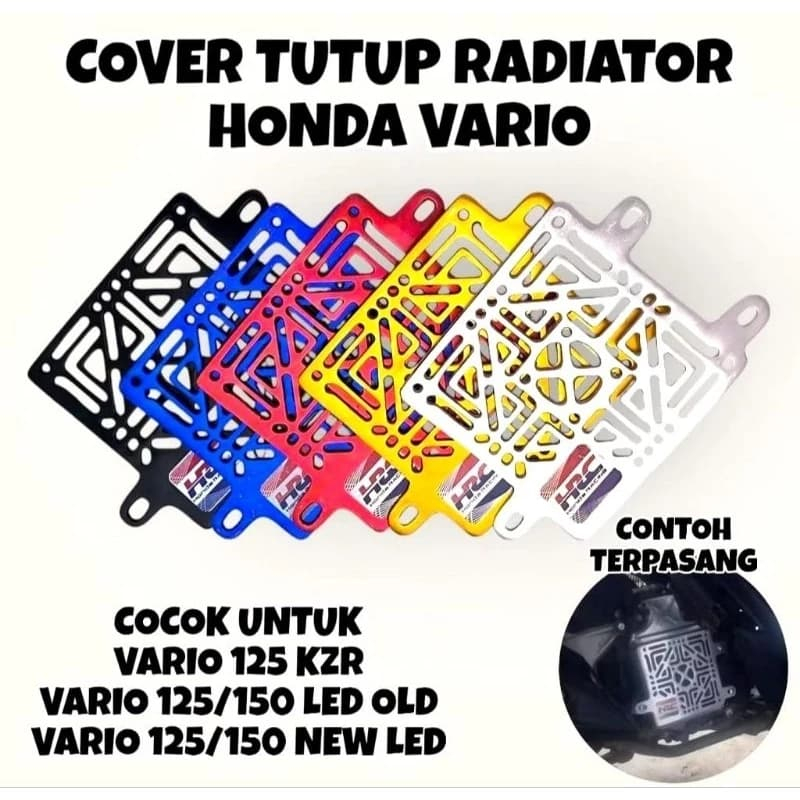 [SALAM DARI BINJAI RACING] COD 1PC COVER RADIATOR CNC HOLOGRAM NEW VARIO125/150 LED NEO LED OLD FI E