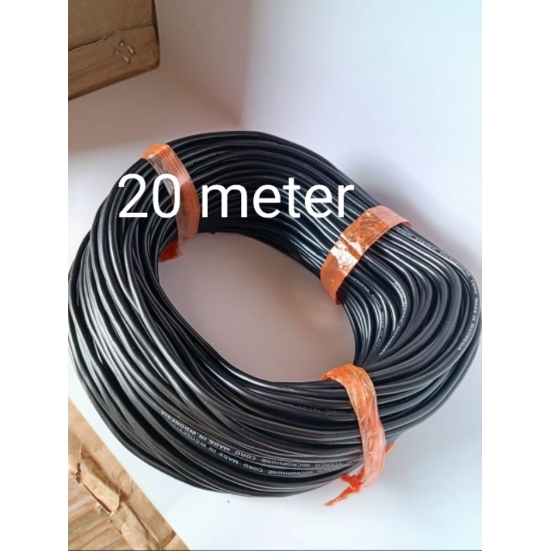 Kitani Kabel Head Skerem Hitam Potongan Panjang 20 Meter Stereo (Bukan Kabel Mic)  Bagus