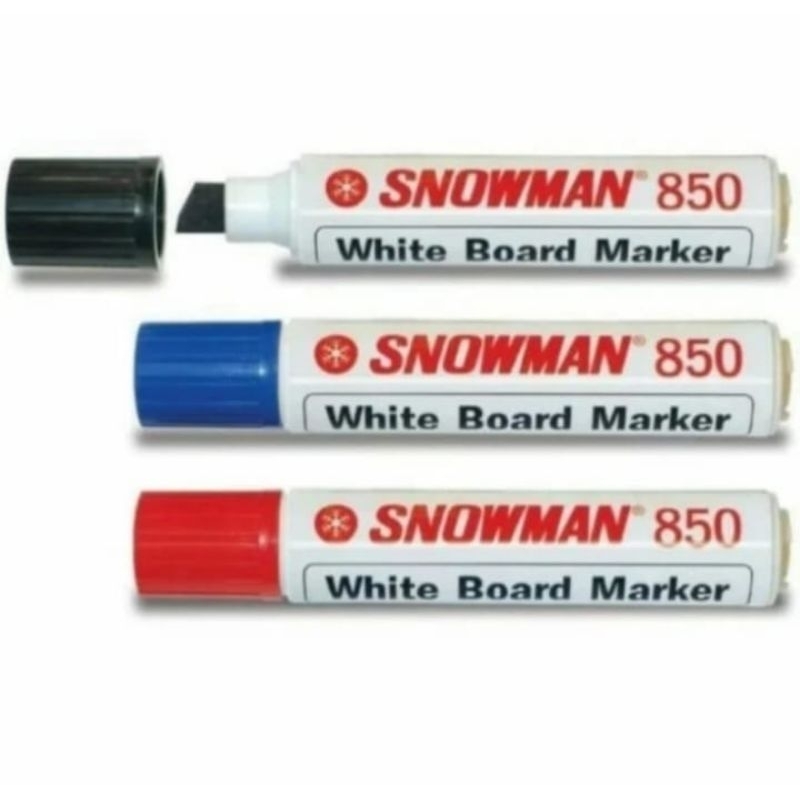 

Snowman Spidol White Board Marker 850 Jumbo (bisa dihapus) Biru / Hitam / Merah - Pc (buah).