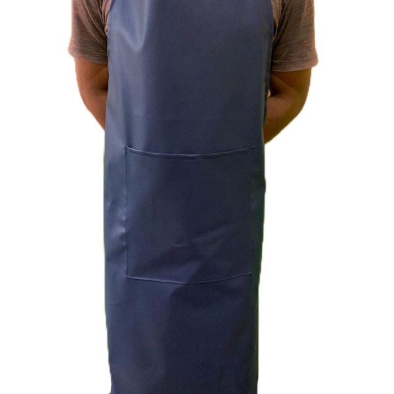 Celemek anti air dan minyak-Apron polos jumbo- bahan Oscar kulit sintetis-pelindung memasak celemek