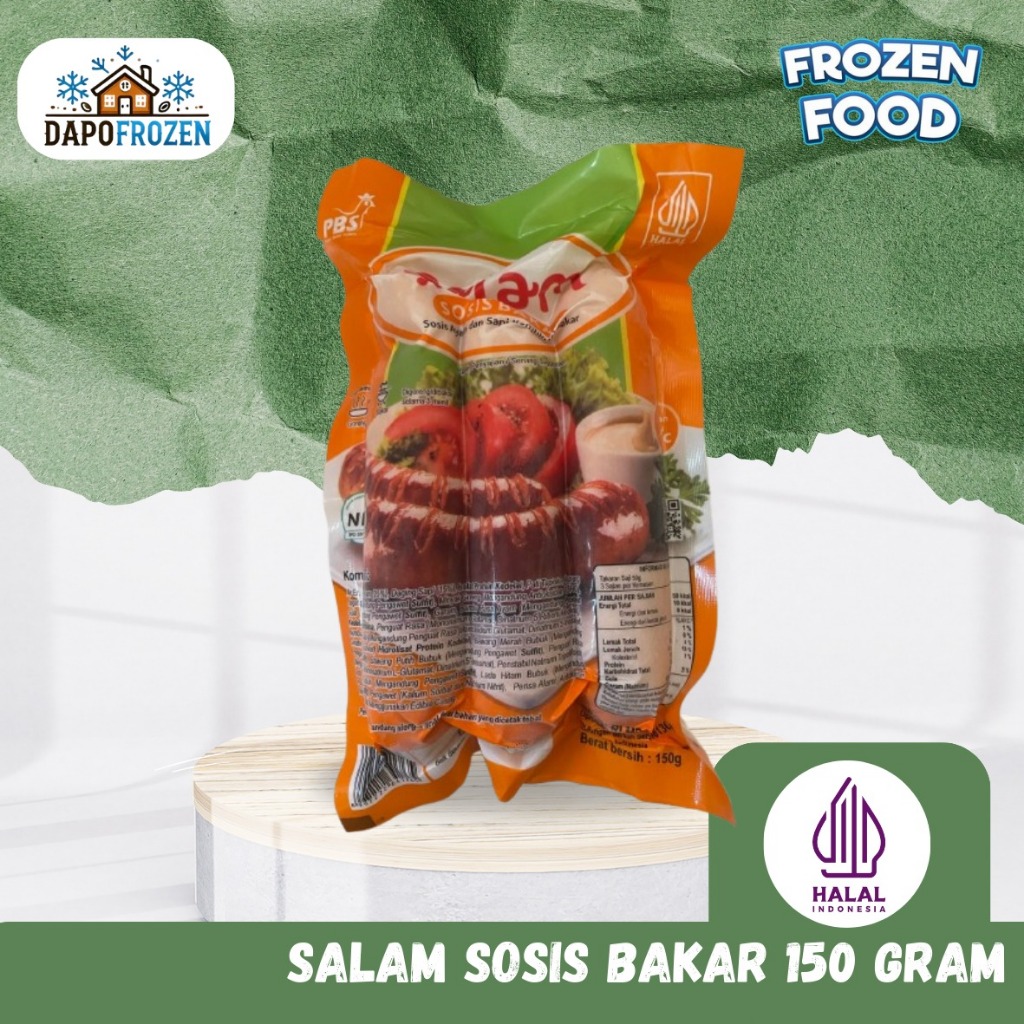 

Salam Sosis Bakar 150 Gram (3pcs) - Frozen Food
