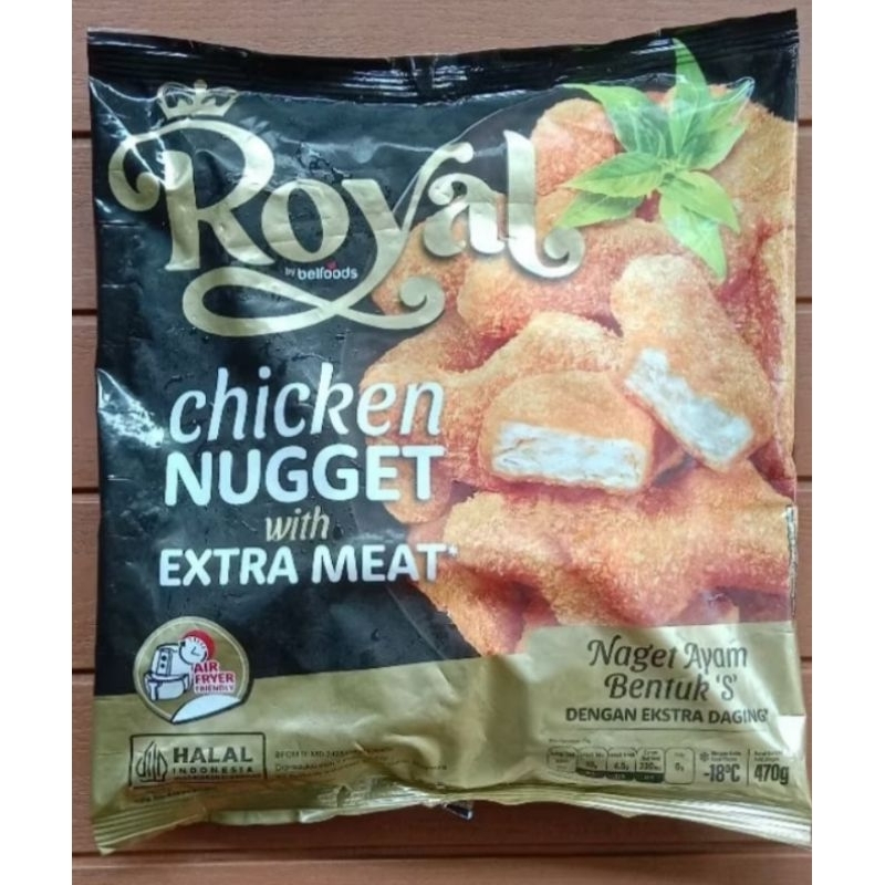 

ROYAL CHICKEN NUGGET WITH EXTRA MEAT UK 470GR