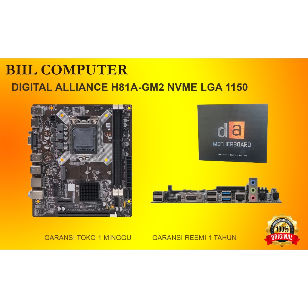Motherboard H81A-GM2 DIGITAL ALLIANCE NVME