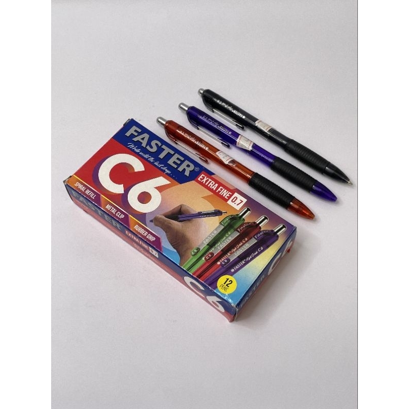 

Pulpen FASTER C6 0,7mm hitam (12pcs)