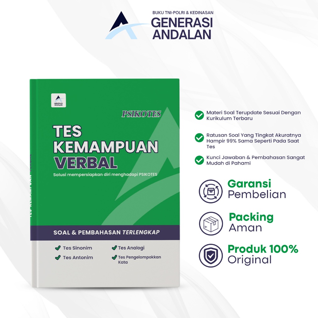 Fokus Lolos Tes Psikotes Verbal TNI-POLRI dan Sekolah Kedinasan Buku Kumpulan Soal Tes Kemampuan Ver