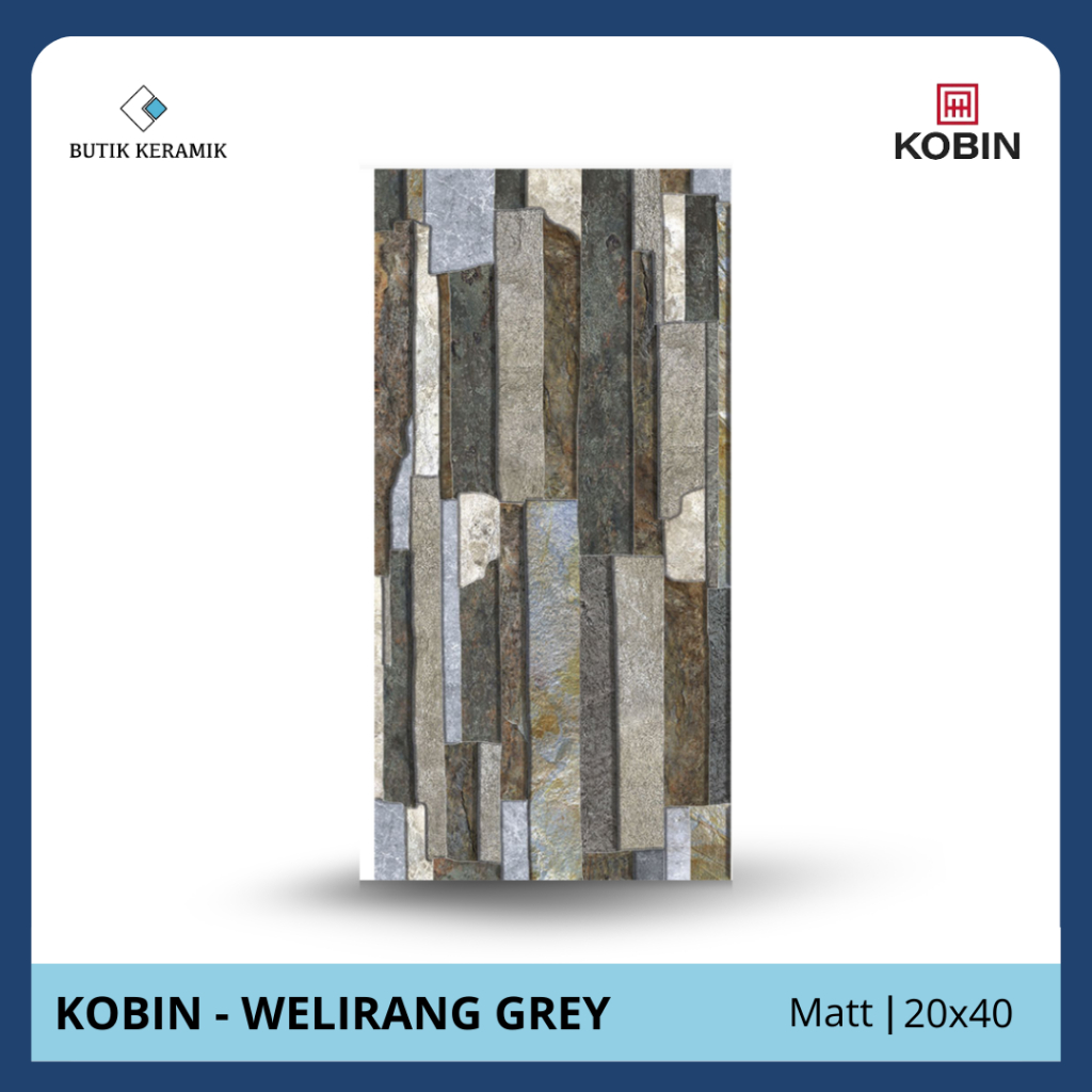 Keramik 20x40 Matt | Kobin | Welirang Series | Matt | Grade A / KW 1 | Keramik Lantai I Keramik Moti