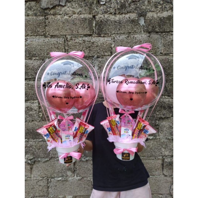 Bucket Balon Snack Wisuda Balon Wisuda Hadiah Gift Hampers Kado Wisuda Graduation Hari Guru Khitanan