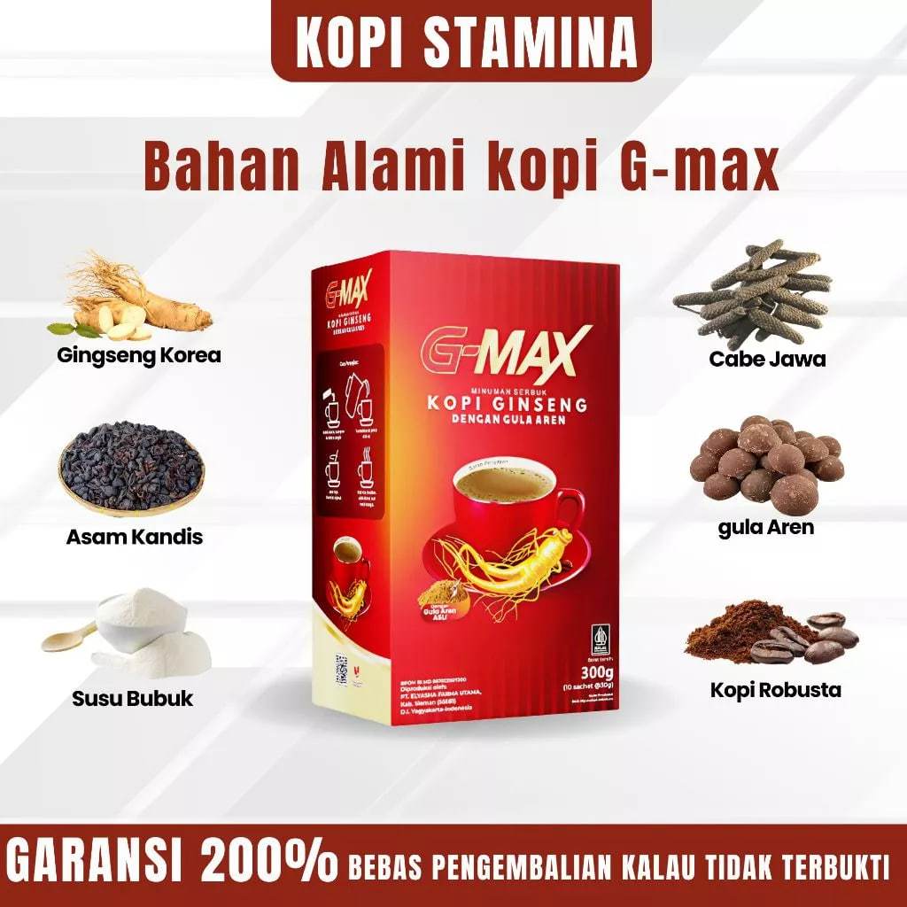 

Kopi Gmax Kopi 1 Box isi 10 Sachet Original Bpom