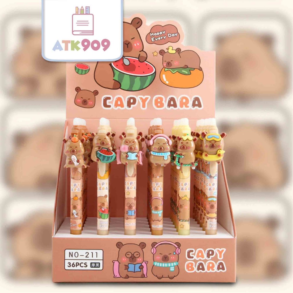 

ATK909 KAPIBARA Erasable Pulpen Bisa Di Hapus Pen Erasable Click Pulpen Gel Cetek