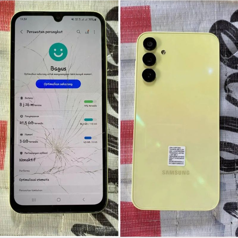 hp samsung a15 minus LCD