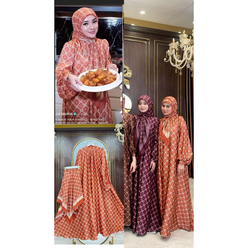 dress set monogram by SHELLASAUKIA baju lebaran terbaru