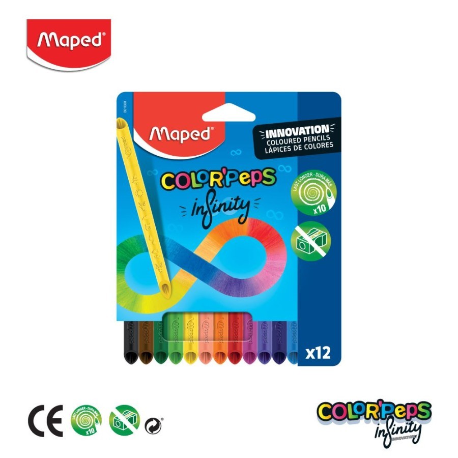 

Pensil Warna Tanpa Kayu Maped Color Peps Infinity X12 CP861600 Isi 12 Warna