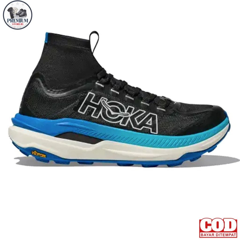 Sepatu Hoka One One Tecton X 3 / Black / HOKA Blue / Trail Running / Men's