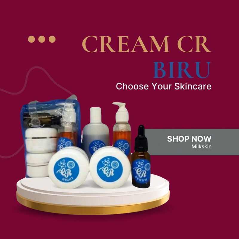 Cream CR BIRU / Cream CR kemasan BIru / Cream paket cr biru / Cream cr biru